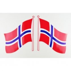 Självhäftande Flaggdekal Norge 20 x 14 cm