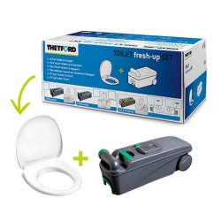 Thetford Toilet Fresh-Up Set C400 är ett renoveringskit för din husvagns eller husbilstoalett.