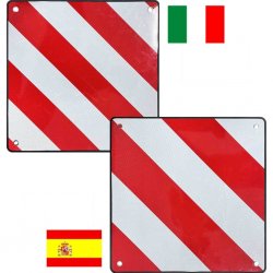 Vanheim Varningsskylt utskjutande last för Italien och Spanien
