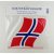 Självhäftande Flaggdekal Norge 20 x 14 cm