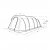 Måttskiss för familjetältet Outwell Carolina 6.