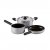 Grytset i aluminium med tålig non-stick behandling.