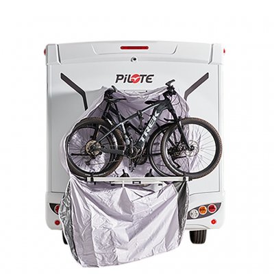 Överdraget passar för 1-3 cyklar och är gjord i ett extra starkt rip-stop tyg med medföljande spännband för enkel montering.