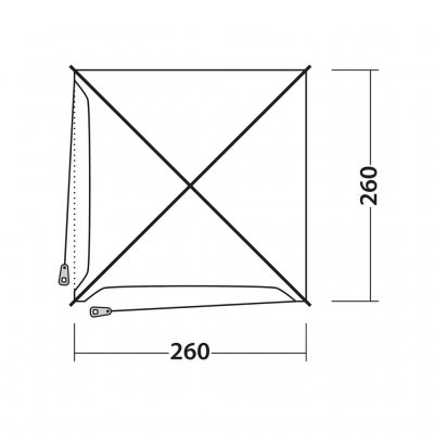 Planlösning för Outwell Dakota Shelter