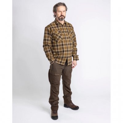 Pinewood Härjedalen Flanellskjorta Herr Olive/Khaki