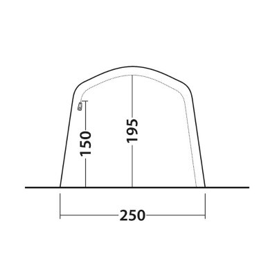 Mått på dörr Outwell Lindale 3PA.