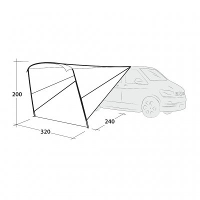 Outwell Touring Canopy - Måttskiss
