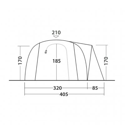 Mått på dörren på Outwell Nevada 5