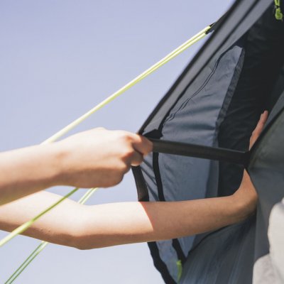 Stor ventilation ger ett bra luftflöde genom tältet.