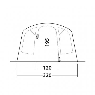 Mått på dörr Outwell Monterey 5 Air