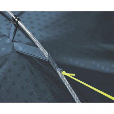 Tältstängerna gå utanför tältet via 3 stångkanaler