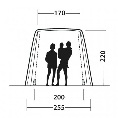 Höjdmått för Outwell Dunecrest biltält