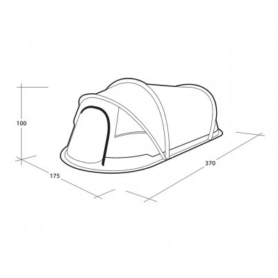 Mått för campingtältet Outwell Nexion 2 Forest