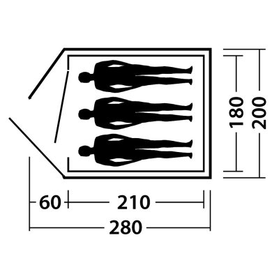 Easy Camp Meteor 300 planlösning