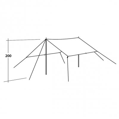 Monteringsskiss Easy Camp Tarp.