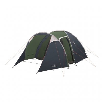 Easy Camp Messina 500, ett billigt 5-personers tält med två mörka sovrum och ett ljust allrum.