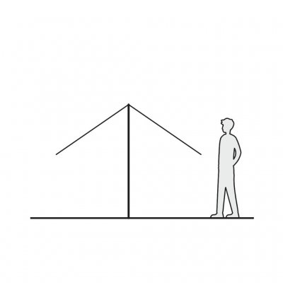 Hökjdskiss till Easy Camp Norddal Tarp 3 x 3 m