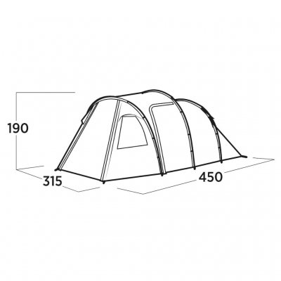 Mått för tältet Easy Camp Hidra 5