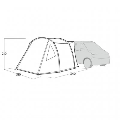 Planlösning för biltältet Easy Camp Eidfjord
