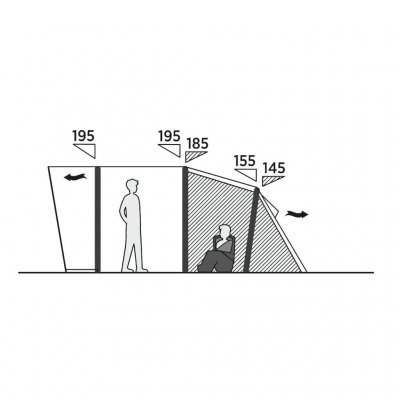 Skiss höjd för Easy Camp Brimnes 5 Air