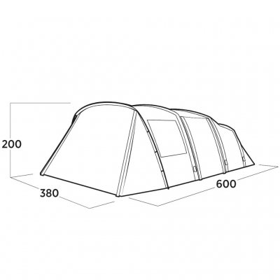 Måttskiss för Easy Camp Kullen 6 Air