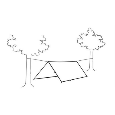 Användningsförslag mellan träd för Robens tarp