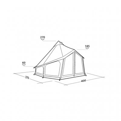 Höjdskiss för Robens Settler Field 6-personers tältkåta