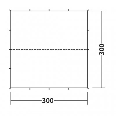 Måttskiss för Robens Tarp 3 x 3 m