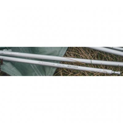 Närbild på anodiserade aluminiumstänger (7001, T6, 9.5 mm) för Robens Sprinter 2 LW tält.