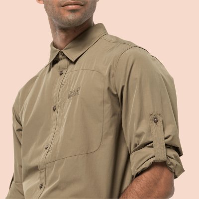 Upprullningsbara ärmar.