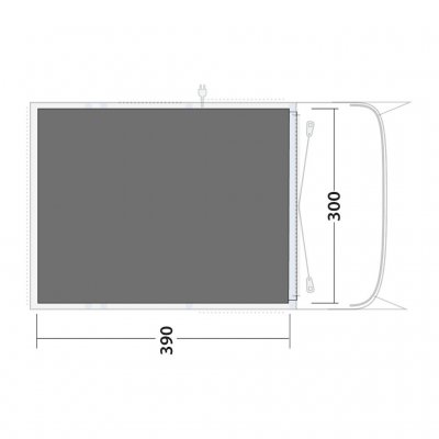 Måttskiss för golvskyddet till Flagstaff / Nashville / Monterey 5