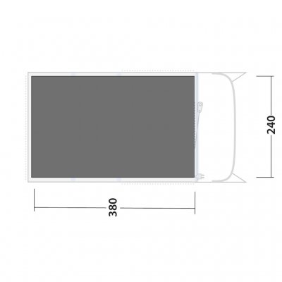 Måttskiss för golvskyddet till Monterey 4 Air