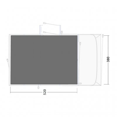 Måttskiss för golvskyddet till Vermont 7