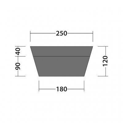 Golvskyddet ligger under hela tältet och skyddar mot väta, smuts och slitage.