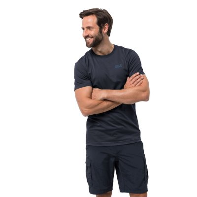 Jack Wolfskin Essential T Men Night Blue framifrån.