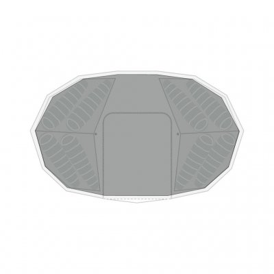 Golvskyddet täcker hela tältet och skyddar mot smuts och väta.