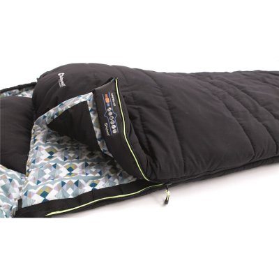 Outwell Camper Lux Dubbel Sovsäck har en övervikt kant längs dragkedjan som ger extra värme.