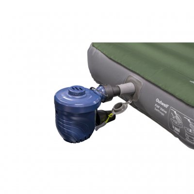 Pumpas enkelt upp med pump (adapter krävs) eller pumpsäck..