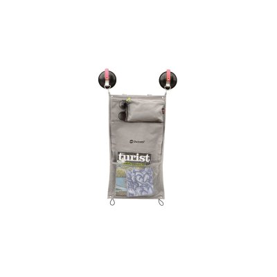 Tack vare krokar och öljetter går förvaringsfickan att hänga upp på olika sätt.