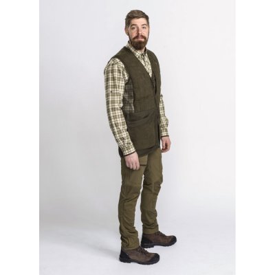 Pinewood Finnveden Hybrid friluftsbyxa oliv från sidan