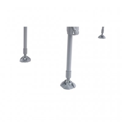 Överdimensionerade platta, flyttbara fötter för bättre stabilitet på ojämna underlag