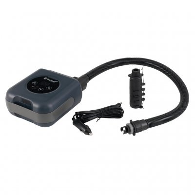 Pump, 7 ventiladaptrar, Outwell FHF-pumpadapter, bärväska, USB-C- och 12V-laddkablar