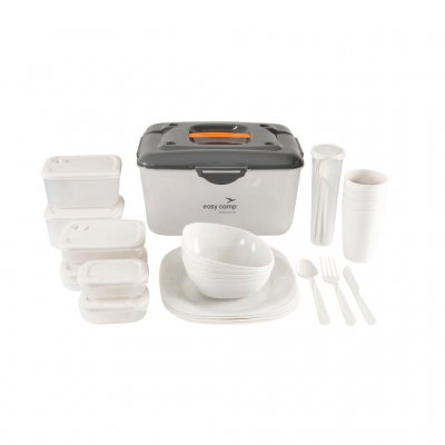 Komplett servis för 4 personer i 24 delar samt förvaringslådor.