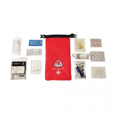 Smidig väska med flera olika delar för att ta om hand små och större sår.