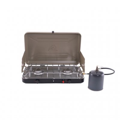 Stabil brännare med flexibel värmereglering. Grillgallret kan tas bort för enkel rengöring efter matlagning