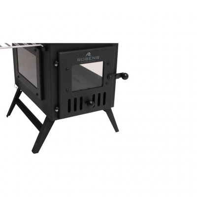 Spjäll och fönster på luckan.