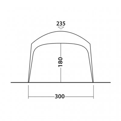 Höjdmått på Outwell Wakefield Shelter M