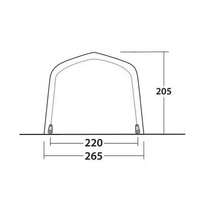 Mått för Outwell Sleep Annexe Cross PowerAir