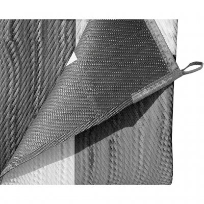 Kraftigare material och fästpunkter i hörnen gör markismattan tålig.