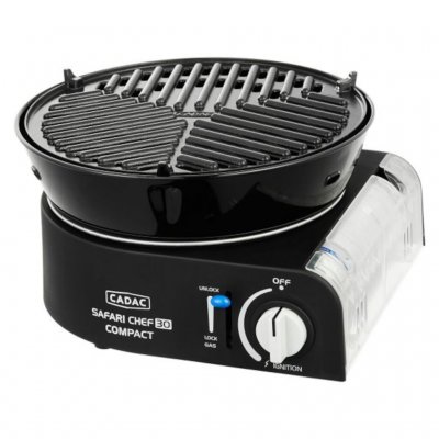 Grillen har en grillplatta.